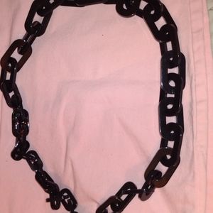 Black chain link necklace